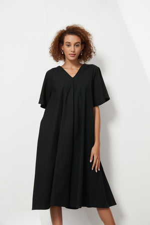 FLUTTER SLEEVE DRESS