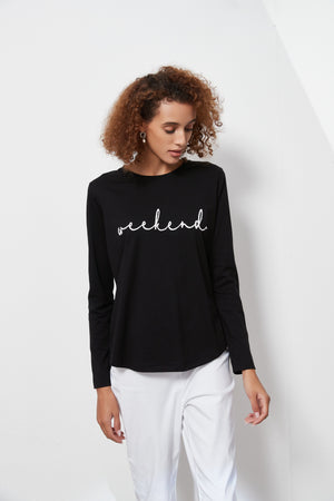 LONG SLEEVE SCRIPT TEE