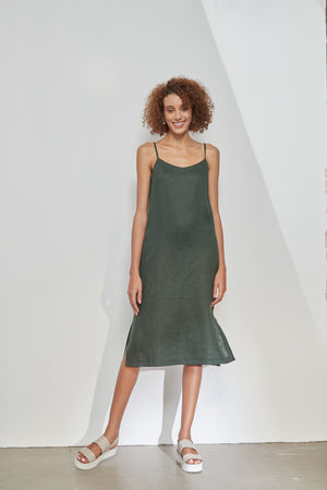 LINEN CAMI DRESS