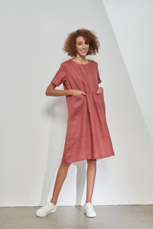 HIGH SEAM POCKET DRESS