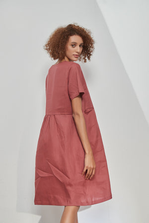 HIGH SEAM POCKET DRESS