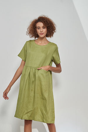 HIGH SEAM POCKET DRESS