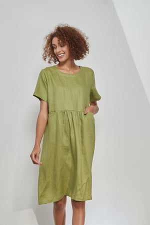 HIGH SEAM POCKET DRESS