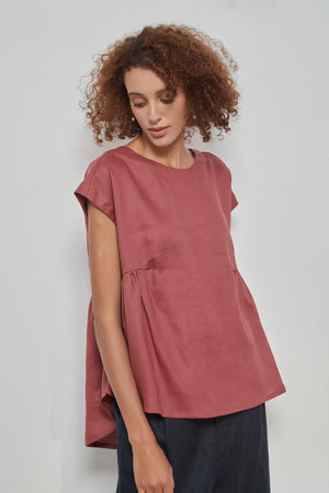 RELAXED GATHER TOP