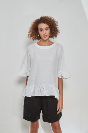 FRILL HEM TOP