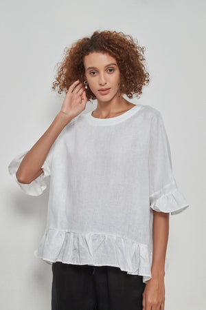 FRILL HEM TOP