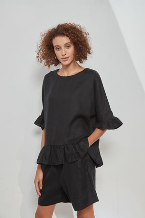 FRILL HEM TOP