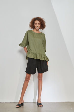 FRILL HEM TOP