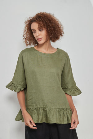 FRILL HEM TOP