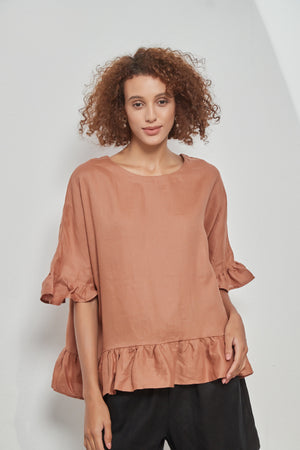 FRILL HEM TOP