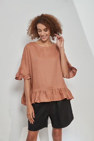 FRILL HEM TOP