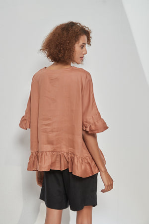 FRILL HEM TOP