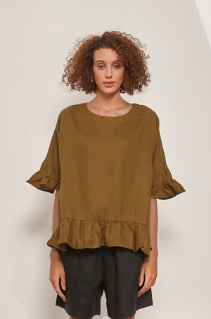 FRILL HEM TOP