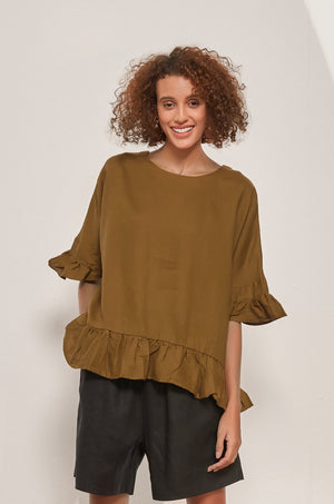 FRILL HEM TOP