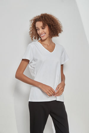 V NECK TEE