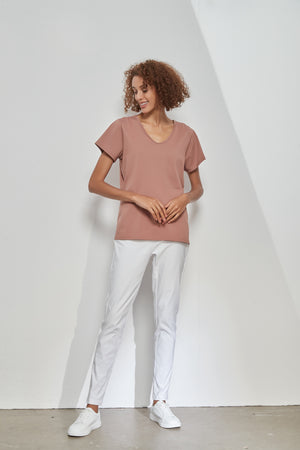 V NECK TEE