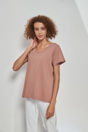 V NECK TEE