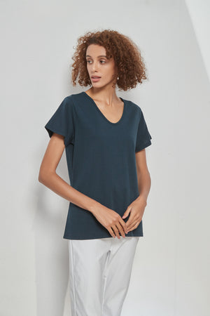 V NECK TEE