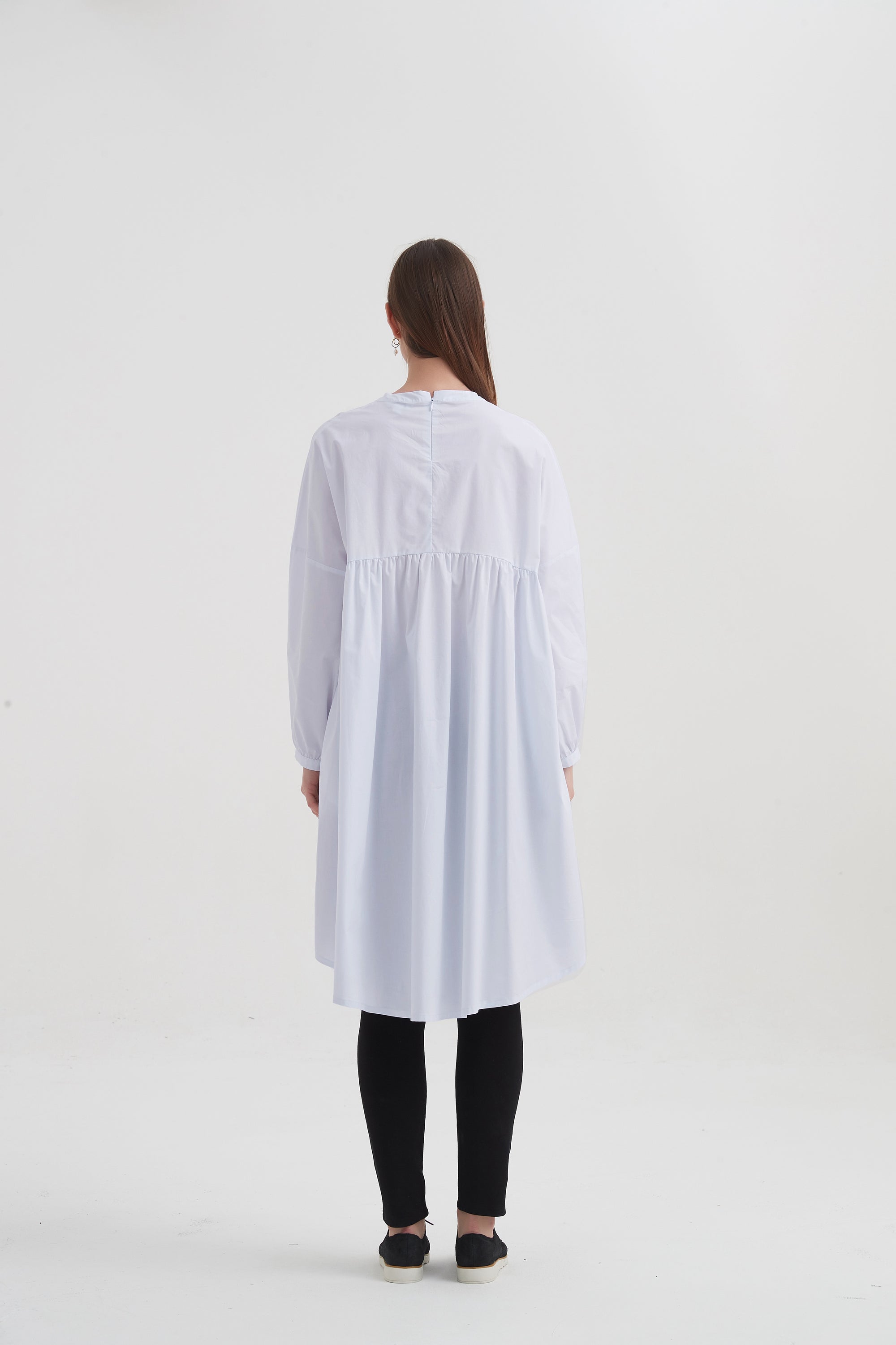 HIGH NECK TUCK TUNIC
