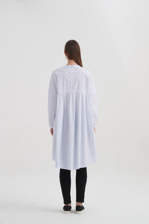 HIGH NECK TUCK TUNIC