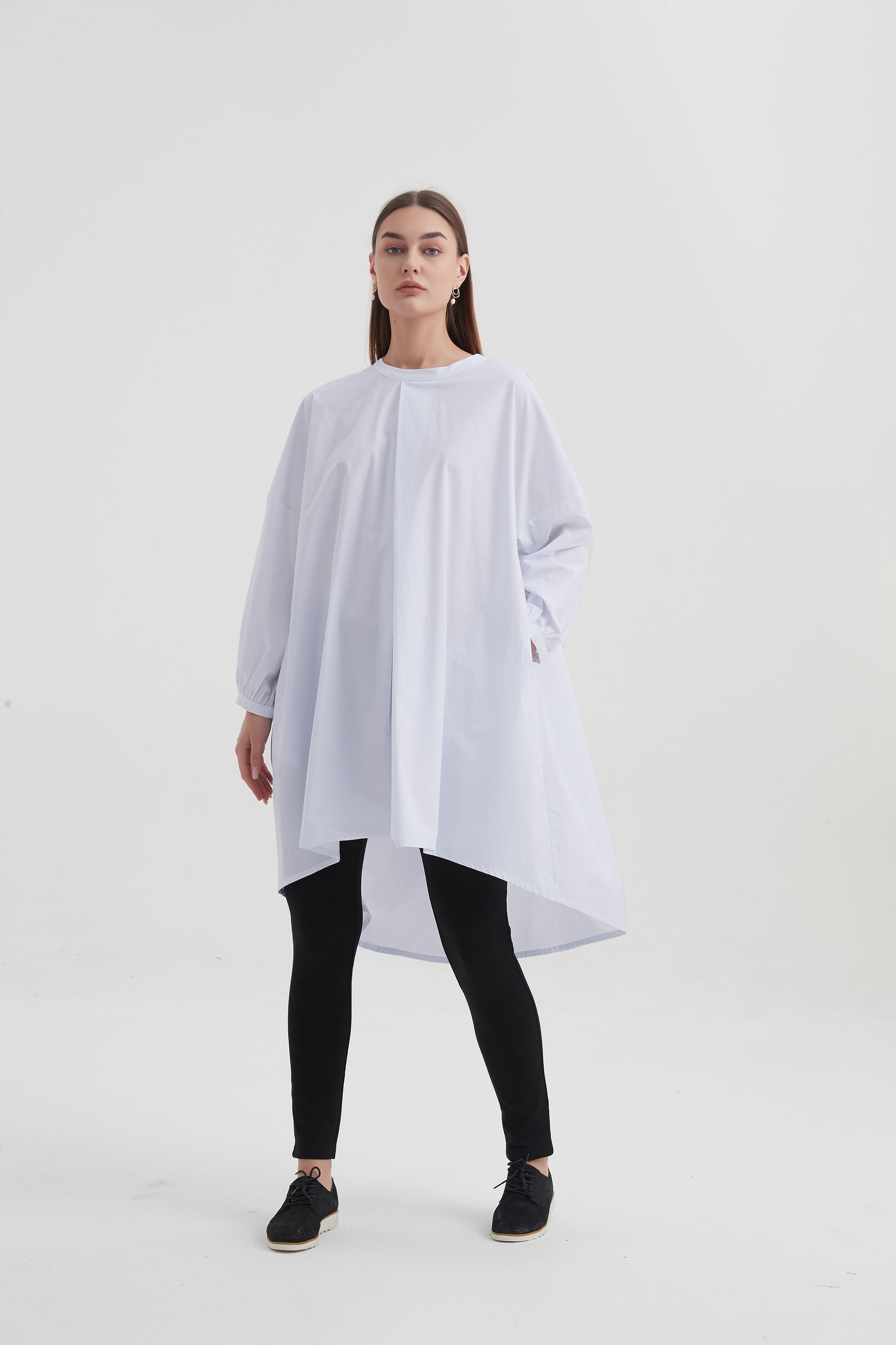HIGH NECK TUCK TUNIC